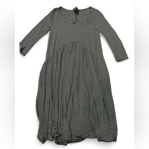 Agnes & Dora Black and White Striped Dress